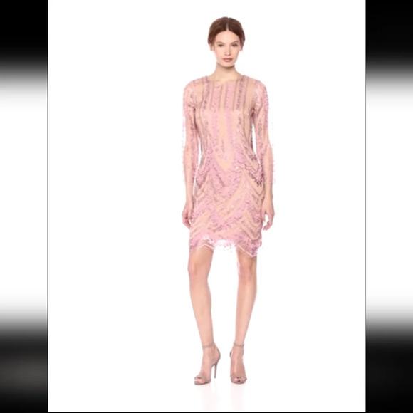 Dress the Population Pink and Purple Lace Dress - Picture 2 of 10